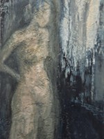 Zwielicht, 2025, Öl auf HolzDruckstock, 70x70cm